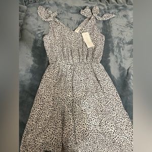 Black and White Floral Sundress